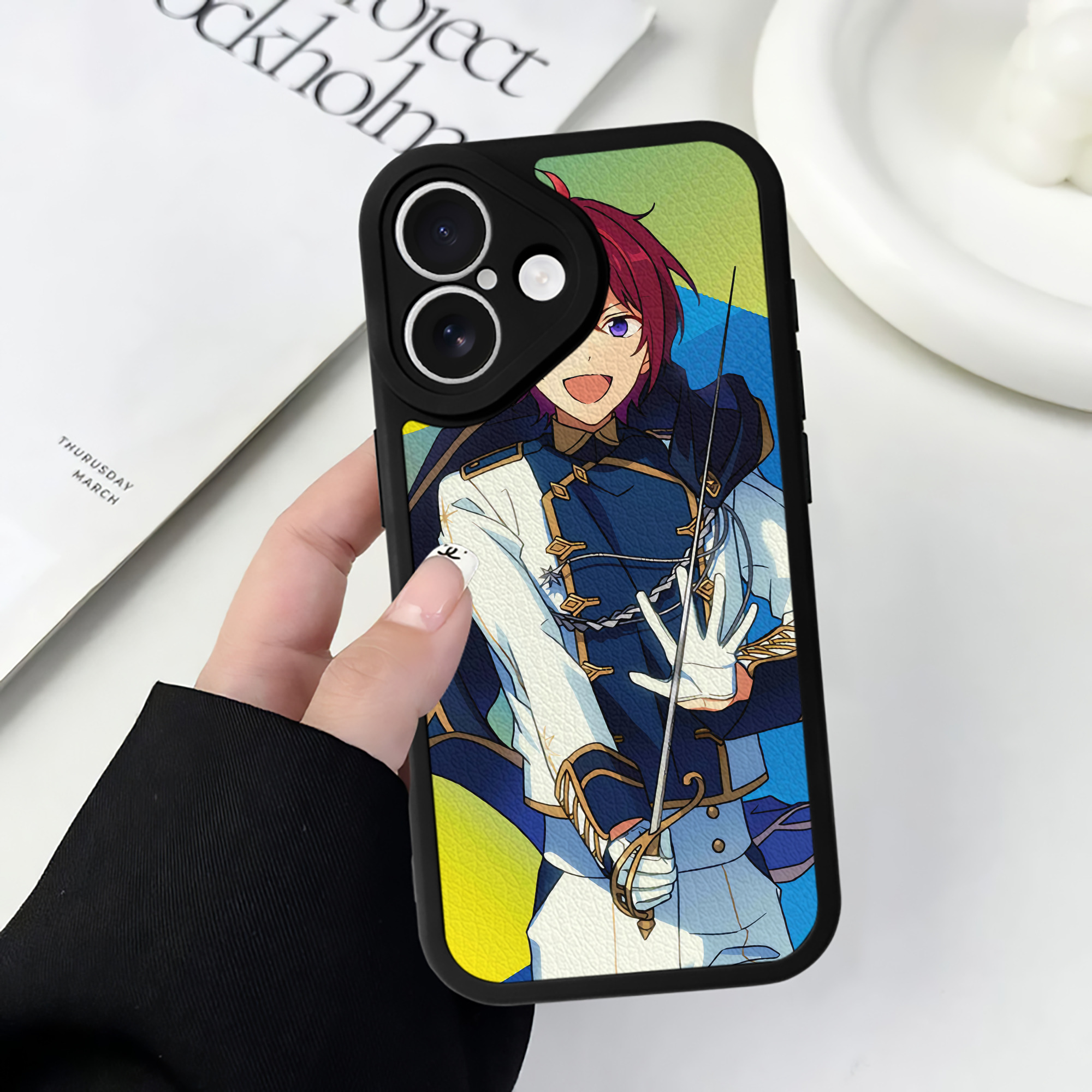 （画像用） あんさんぶるスターズ! Ensemble Stars 【iPhone 16シリーズ対応】シリコンスマホケース（レザー調） 材質：シリコン